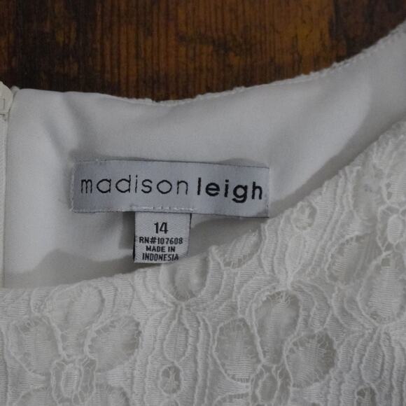 Madison Leigh Short Lace White Dress Angelcore Girlhoodcore Sz 14 - Picture 4 of 8